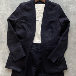 【型紙】ノーカラーのロングジャケット(FBJK-01)パターン・レシピ付き 2枚目の画像