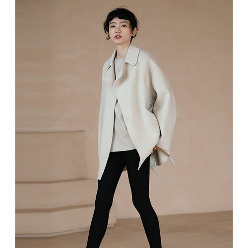 T296◆Liliane Burty L〜LL ウールコート ツイード ミドル丈 JUNOAH｜Louere ハイネックミドル丈コート | Rakuten Fashion