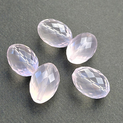 高品質 ローズクォーツ ライス 128面カット 1個 マダガスカル産