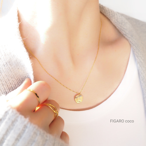 FIGARO coco】♡マットコインネックレス♡サージカルステンレス