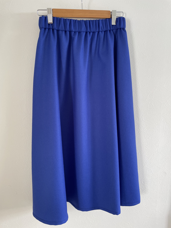 ウールのフレアスカート(ロイヤルブルー) 2枚目の画像
