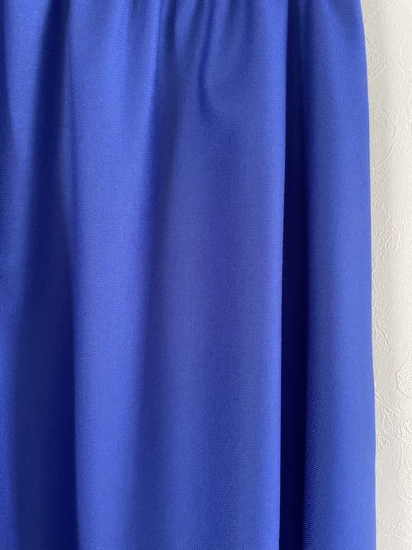 ウールのフレアスカート(ロイヤルブルー) 4枚目の画像