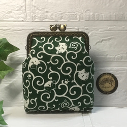 1130【専用】ミナペルホネン＊tambourine＊親子がま口財布 ミナペルホネン【タンバリン dop】グレー☆親子がま口 長財布 がま口