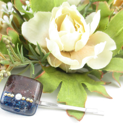 今の僕は、クォーツのバイカラーなのだから、もう少しゆっくりと優しくしてほしい♪<1点ものヘアピン>HP041 1枚目の画像