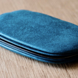 超薄天溝零錢盒【繡球花藍・青い】 / Ultra thin coin case (Indigo) 第9張的照片