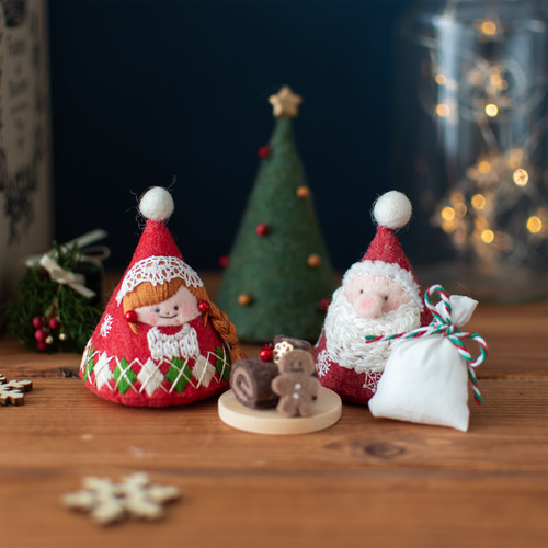 ギフトにも⭐︎ちいさなクリスマスフレンズ&ミニツリーセット【お好