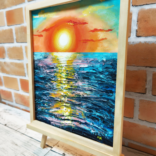 油絵 絵画 【太陽の光の道】 絵画 HR 通販 14896679｜Creema