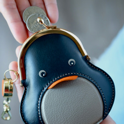 企鵝零錢包【橘嘴・オレンジ】 / penguin Kisslock Coin case (Orange) 第4張的照片