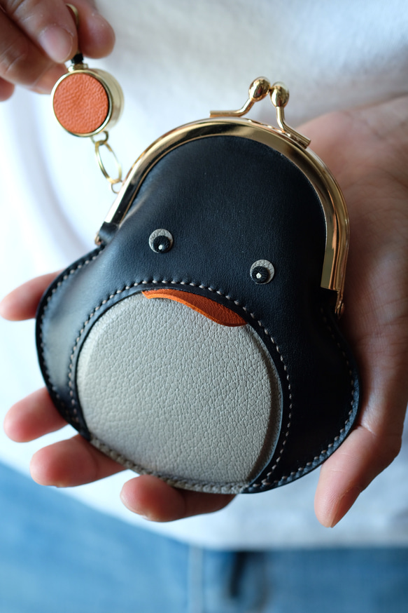 企鵝零錢包【橘嘴・オレンジ】 / penguin Kisslock Coin case (Orange) 第5張的照片