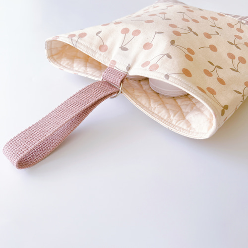 くすみチェリー 》上履き入れ（上靴袋）さくらんぼ フルーツ