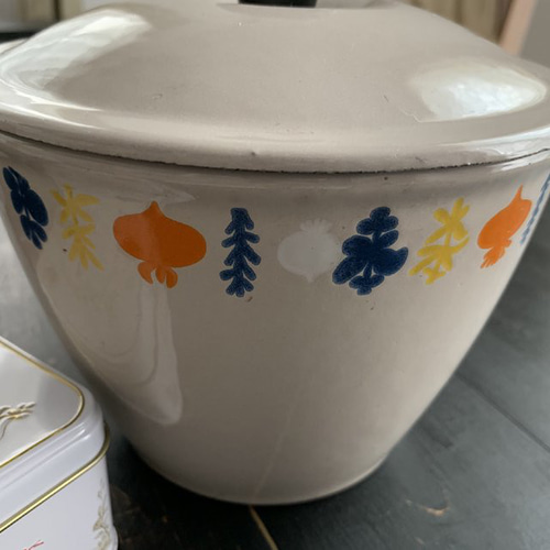 ビンテージ ルクルーゼ　フォンデュ鍋　ルクルーゼ鍋 フランス ヴィンテージ ル・クルーゼ Le Creuset フォンデュ鍋