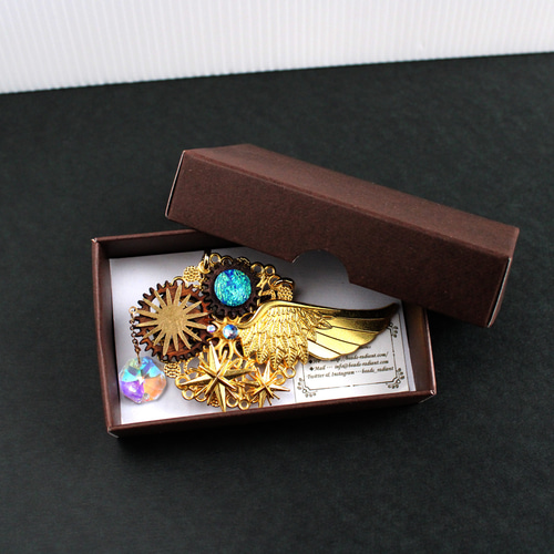 残り1点☆太陽と星の2wayブローチ【高級クリスタル使用】 ブローチ