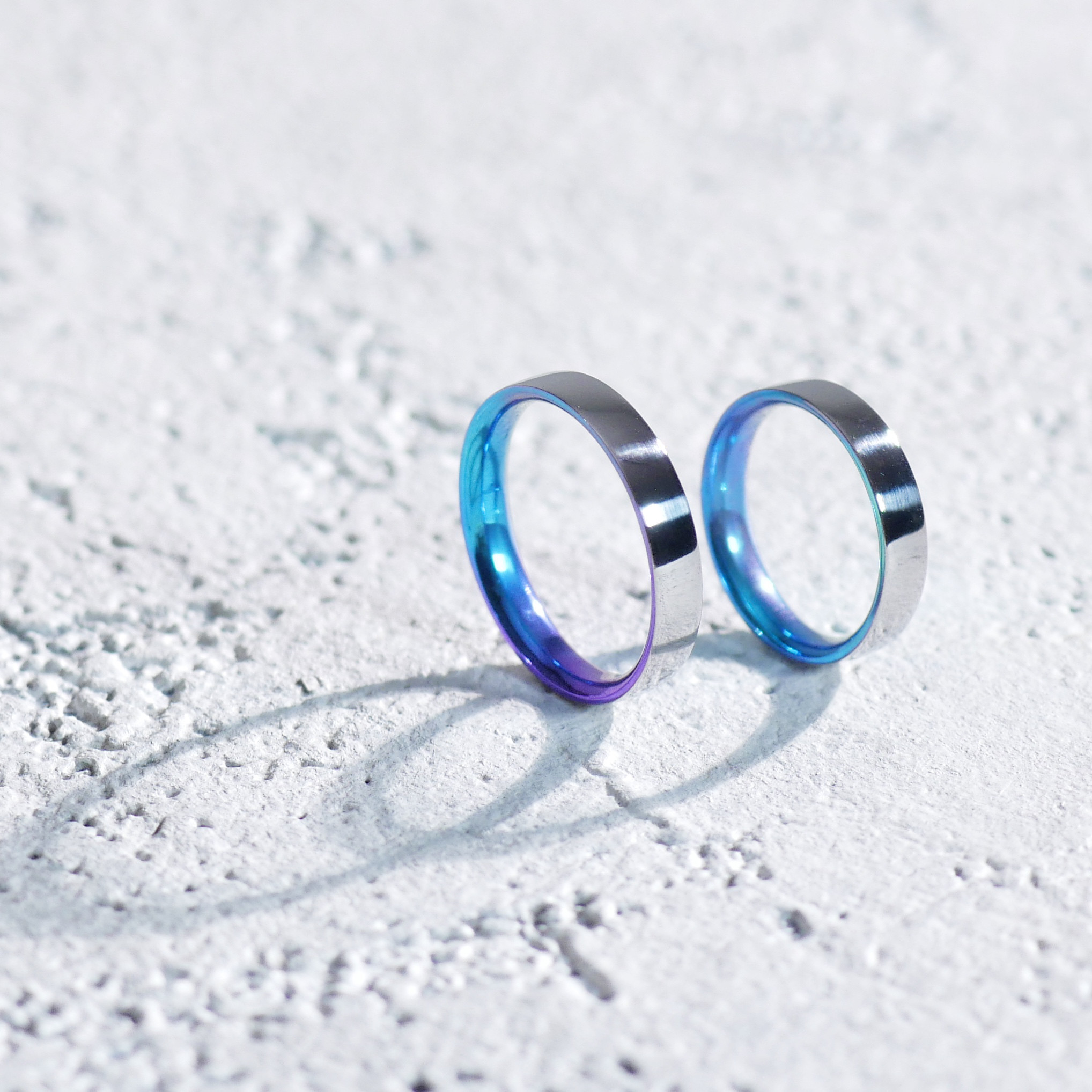 Creema限定 Arikataペアリングセット「チタン製 裏で楽しむ4mmフラットリング」