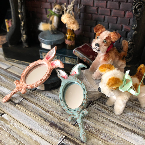 うさぎさんの小さな手鏡 #ブライス #リカちゃん #オビツ11 #ドール 