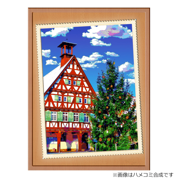 【選べる3枚組ポストカード】ドイツ 冬のウールバッハ・タウンホール【作品No.434】 2枚目の画像
