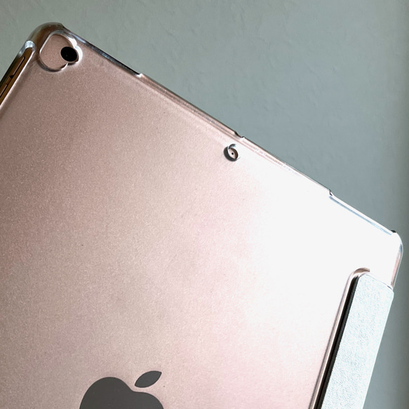 タータンチェック iPad カバー ケース ペン収納 軽量 背面クリア 13枚目の画像