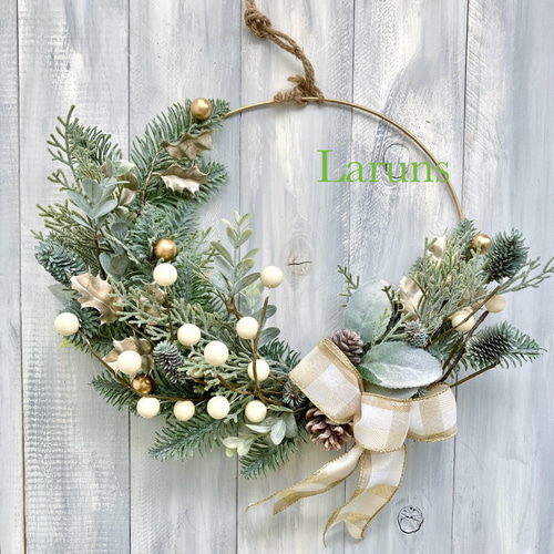 こころ フラワーリース＊X'mas＊S-128 ワイヤークラフト こころ様専用 フラワーリース＊X'mas＊S-128 ワイヤークラフト モナ