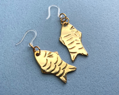 キュロヨン ジュエリー オニカマス ピアス 正規品 ゴールド