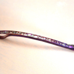Titanium hairpin・少し大人の純チタンヘアピン・丸鎚目・紫・青 1枚目の画像