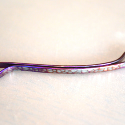 Titanium hairpin・少し大人の純チタンヘアピン・丸鎚目・紫・青 3枚目の画像