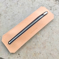 真皮筆袋 Kinari 天然皮革 簡約設計 薄型 放在包或口袋裡 第6張的照片