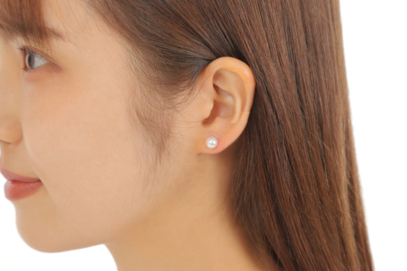 【正品珍珠】K18YG 單顆珍珠耳環 6-6.5mm Akoya 珍珠耳環 18K 黃金 第2張的照片