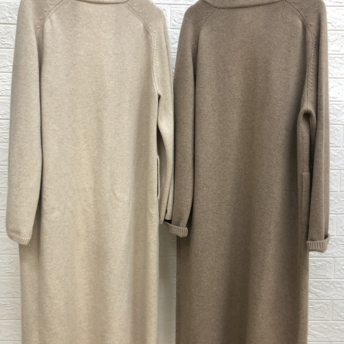 受注製作】新品カシミアロングカーディガンセーター・B0987