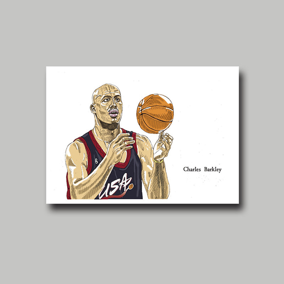 手繪明信片_Charles  Barkley 第1張的照片