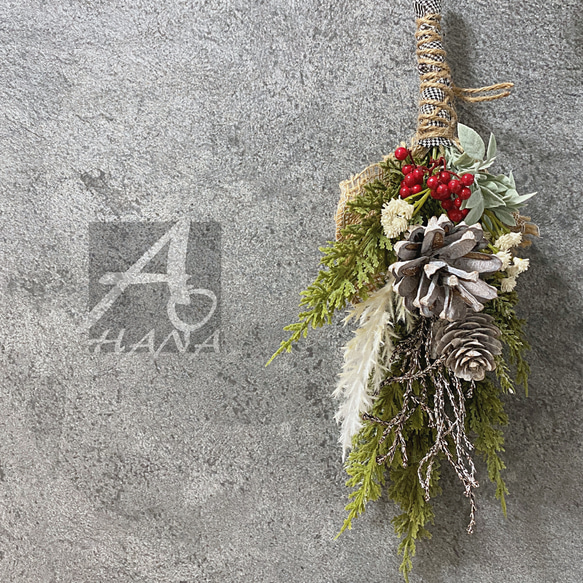 リース　パンパスグラス　スワッグ　ブーケ ネイティブフラワー パンパスグラス autumnスワッグ ブーケ | ayakai