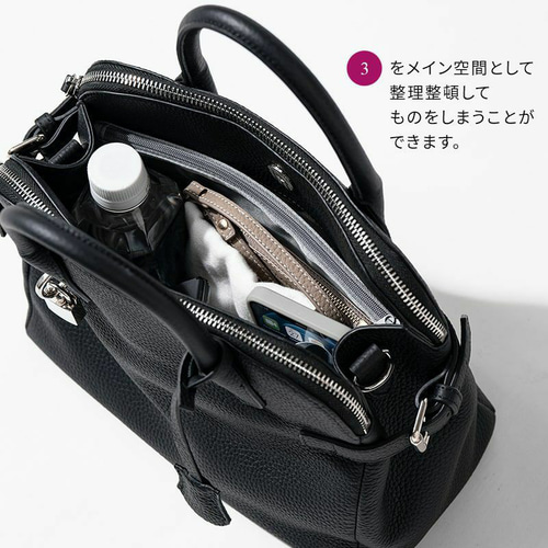 本革 2Way ショルダーバッグ ハンドバッグ ファスナー付 本革 2Way ショルダーバッグ ハンドバッグ ファスナー付