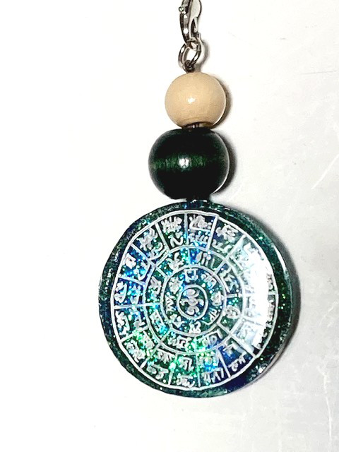 【竜体フトマニ図】プレート型オルゴナイト（超特大21cm）