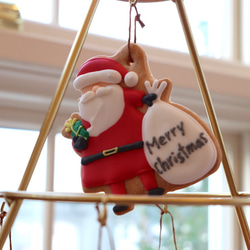 クリスマスオーナメント サンタクロース アイシングクッキー【プレーン】 2枚目の画像