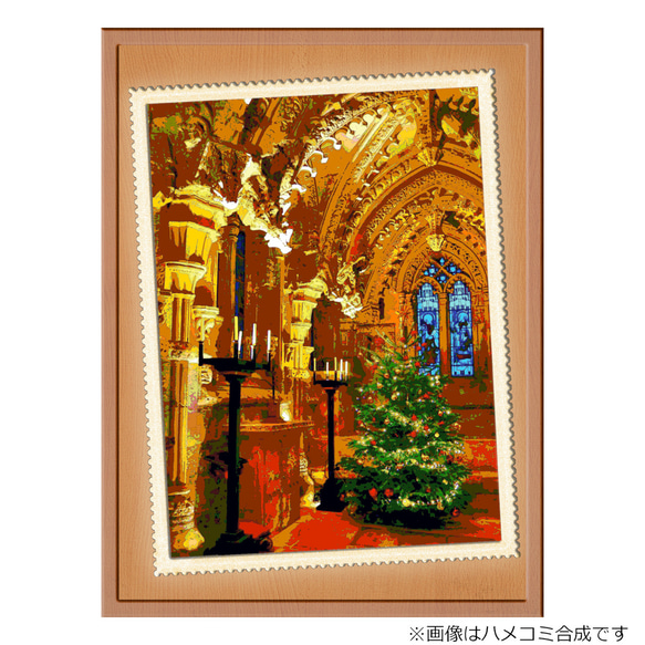 【選べる3枚組ポストカード】スコットランド ロスリン礼拝堂のクリスマスツリー【作品No.436】 2枚目の画像