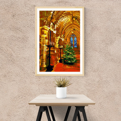 【アートポスター】スコットランド ロスリン礼拝堂のクリスマスツリー（作品No.436） 2枚目の画像
