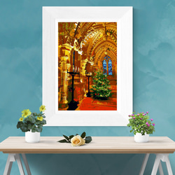 【アートポスター】スコットランド ロスリン礼拝堂のクリスマスツリー（作品No.436） 3枚目の画像