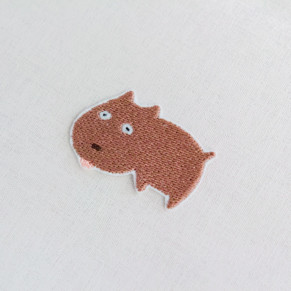 ワッペン 刺繡ワッペン「お間抜けワンコ」 4枚目の画像