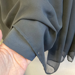 セール価格★大人ロングスカート❤️シースルーシフォン素材のマキシ丈ロングスカート 黒（サイズフリー L〜 L L） 10枚目の画像