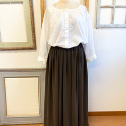 促銷價 ★ 成人長裙❤️ 透明雪紡材質超長裙 棕色（尺寸隨意L~LL） 第2張的照片