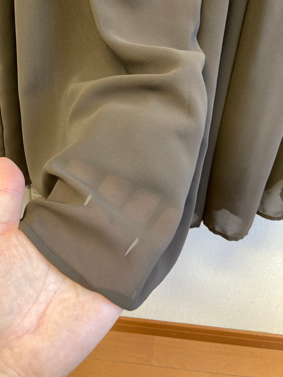 促銷價 ★ 成人長裙❤️ 透明雪紡材質超長裙 棕色（尺寸隨意L~LL） 第9張的照片