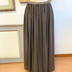 促銷價 ★ 成人長裙❤️ 透明雪紡材質超長裙 棕色（尺寸隨意L~LL） 第11張的照片