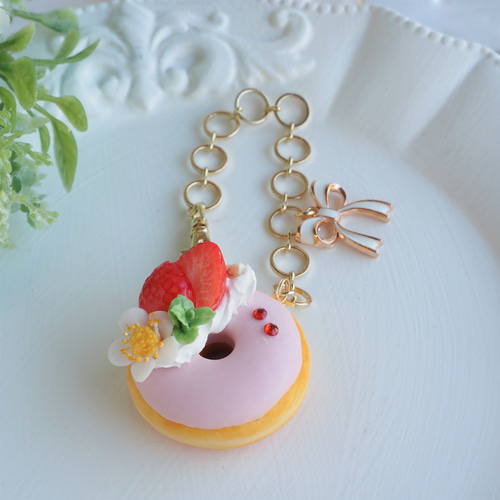 いちごのドーナツ・バッグチャーム バッグチャーム Citrus cafe 通販