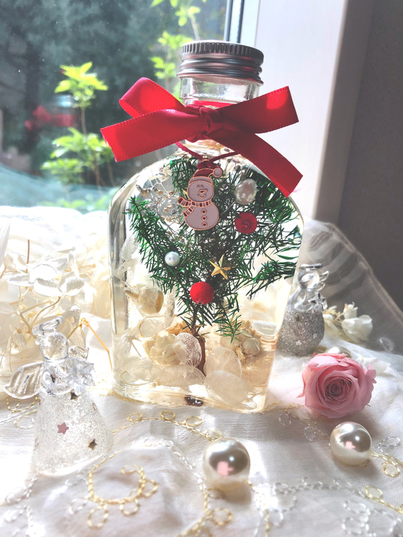 ハーバリウム X'mas 2023【キャップが選べる♪小さなもみの木のボトル】 ハーバリウム X´mas 2023【キャップが選べる♪小さなもみの木のボトル】