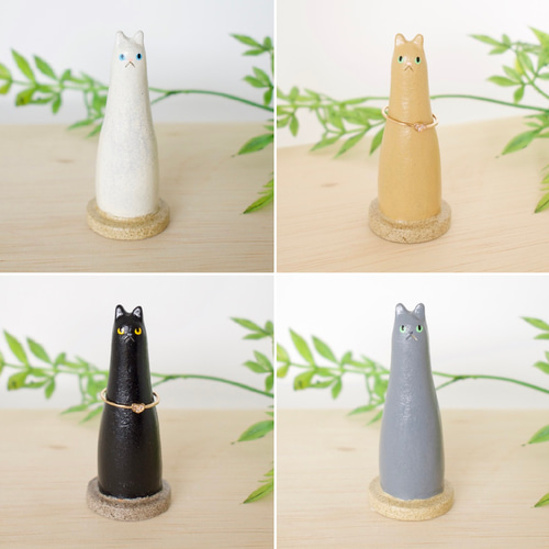 グランド牧場 セレクトセール 人気！】【受注生産】猫のリングホルダー その他インテリア雑貨 工芸品