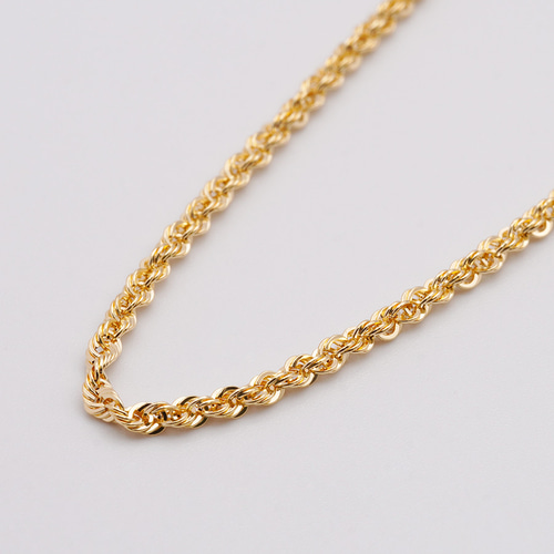 K18 ロープチェーン 45cm ネックレス チェーン 18金 18K 中空 K18 ロープチェーン 45cm ネックレス チェーン 18金 18K 中空