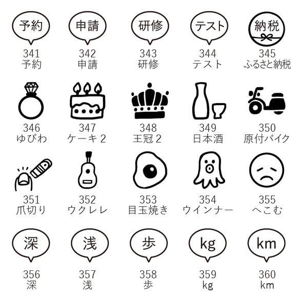 筆記本印章迷你 可選什錦套裝（帶收納盒） 印章 印章 第19張的照片