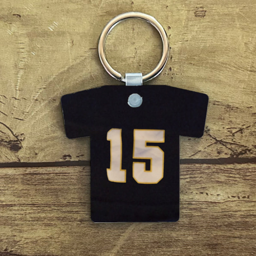 LINEで簡単【名入れ 写真入り Tシャツ型キーホルダー】 名入れ チーム