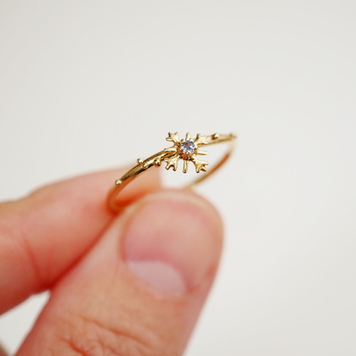 Snow Crystal *〜 雪の結晶リング〜*(gold×sapphire) 指輪 Snow Crystal *〜 雪の結晶リング〜*(gold×sapphire) 指輪