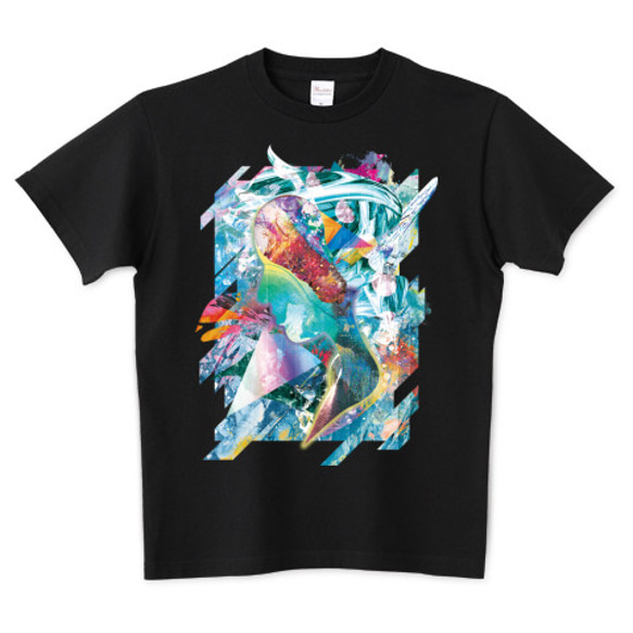 グラフィックアート黒Tシャツ「VISION」 3枚目の画像