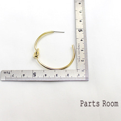 [2 件] 結設計圈形耳環 [金色] [鈦柱/無扣] -mt-3806 第4張的照片