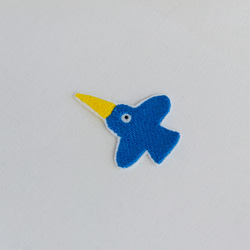 ワッペン 刺繡ワッペン「幸せを呼ぶ青い鳥」 3枚目の画像